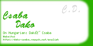 csaba dako business card